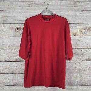 Vintage Men's Nike Mock Neck Short Sleeve Golf Shirt XL 90s Performance Dri-Fit